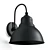 Vintage Black Metal Barn Light 3D model small image 5