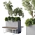 Urban Green Benches - Collection of Flowers, Plants, Tree 3D model small image 1