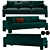 Luxury Brass Leg Sofa | Stylish Design | Comfortable & Elegant 3D model small image 1