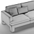 Luxury Brass Leg Sofa | Stylish Design | Comfortable & Elegant 3D model small image 6
