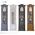 Elegant Brass-Plated Grandfather Clock 3D model small image 1