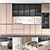 Modern Kitchen Set with Gaggenau Appliances & Grohe Fixtures 3D model small image 1