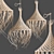 Rattan Hanging Chandelier 3D model small image 4