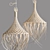 Rattan Hanging Chandelier 3D model small image 9