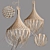 Rattan Hanging Chandelier 3D model small image 11