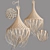 Rattan Hanging Chandelier 3D model small image 12