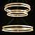 Sleek Black Gold Rings Chandelier 3D model small image 1