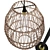 Natural Wicker Floor Lamp 3D model small image 5