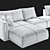 Luxury Longhi Atar Sofa: Soft Leather or Fabric Options 3D model small image 4