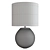 Elegant Gray Glass Table Lamp 3D model small image 2