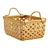 Scandinavian Style Rattan Baskets Set 3D model small image 2