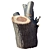 Natural Tree Trunk Decor 3D model small image 3