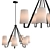 Rustic Charm Forged-Iron Chandelier 3D model small image 1
