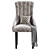 Luxury Oxford Velvet Dining Chair 3D model small image 4