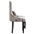 Luxury Oxford Velvet Dining Chair 3D model small image 5