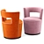 Elegant Swift Swivel Chair: Luxurious Comfort 3D model small image 4