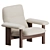 Modern Comfort: Brasilia Lounge Chair & Ottoman 3D model small image 1