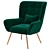 Gerard Mid-Century Tufted Armchair 3D model small image 1