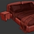 Modern Bed: 1800x2000 Mattress Size 3D model small image 5