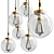 Elegant Glass Pendant Light 3D model small image 1