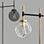 Elegant Glass Globe Floor Lamp 3D model small image 3