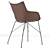 Contemporary Wood Armchair (Kartell) 3D model small image 2