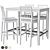 EKEDALEN Bar Set: Dark Brown/ Light Gray, 4 Chairs 3D model small image 3