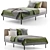 Modern Upholstered Twin Bed: IKEA SLATTUM 3D model small image 3