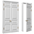 Classic Panelled Door with Brass Hardware 3D model small image 1