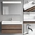 D-Neo Vanity Set: Modern-Design Wall-Mounted Unit 3D model small image 1