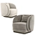 Elegant Ambrose Armchair: Perfect Blend of Style and Comfort 3D model small image 3