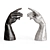 Patchwork Metal Hand Sculpture 3D model small image 3