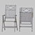 IKEA BONDHOLMEN Table and Chairs Set 3D model small image 6
