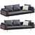 Sophisticated Leather Sofa - Brasilia by Minotti 3D model small image 1