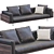 Sophisticated Leather Sofa - Brasilia by Minotti 3D model small image 3