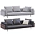 Sophisticated Leather Sofa - Brasilia by Minotti 3D model small image 4