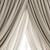 Modern Polygonal Curtain 3D model small image 3