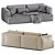 Sleek Muuto Connect Leather Sofa 3D model small image 3