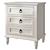 Vilton 3-Drawer Bedside Table 3D model small image 1