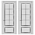 Modern Interior Door - Size: 2200x980mm 3D model small image 2