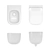 Elegant Cielo Era Wall Hung WC/Bidet 3D model small image 6