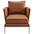 B&B Italia Atoll Armchair: Sleek, Modern Design 3D model small image 2