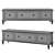 Modern TV Stand with Three Drawers - Vilton 3D model small image 2