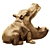 2013 Hippo Miniature Figurine 3D model small image 2