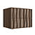 Elegant Walnut Bedside Table with Intricate Carvings 3D model small image 1