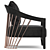 Sophisticated Longhi Dorothy Armchair 3D model small image 3