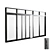 Sleek Aluminum Sliding Doors & Windows 3D model small image 1