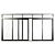 Sleek Aluminum Sliding Doors & Windows 3D model small image 4