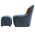 Modern Swivel Chair: Alma 3D model small image 5