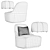 Modern Swivel Chair: Alma 3D model small image 6